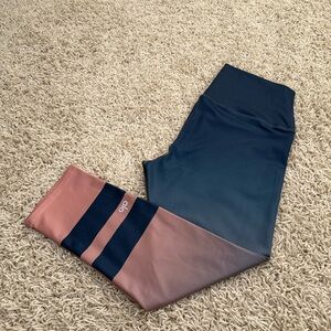 Alo Yoga Women's Colorblock Leggings - Pink and Blue
